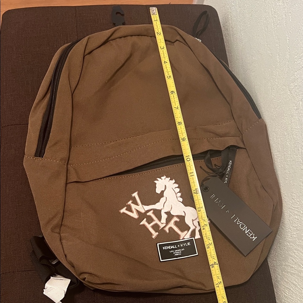 ( 0318) KENDALL+KYLIE. LA STUDIO Brown Backpack Duo w/ WHT Horse - Picture 4 of 9